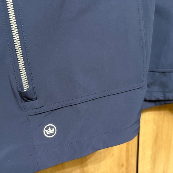 NWT Peter Millar Navy Quest Half-Zip Hoodie Golf Pullover Mens Size Medium - Picture 8 of 13